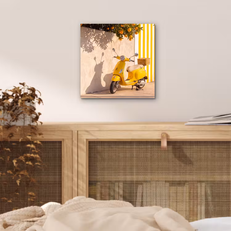 Scooter - Natuur - Zomer - Geel - Mediterraan aluminium wit klein -sfeer3