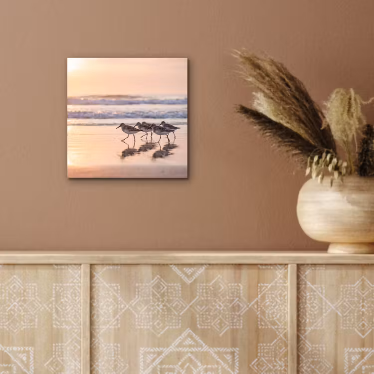 Zee - Vogels - Strand aluminium wit klein -sfeer4