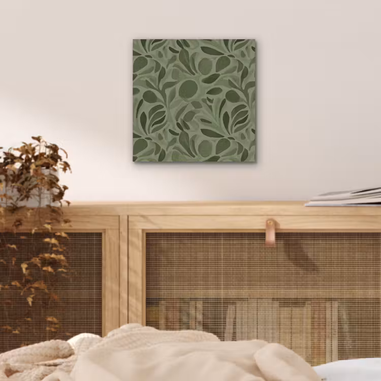 Sereen - Bladeren - Groen aluminium wit klein 46 -sfeer3
