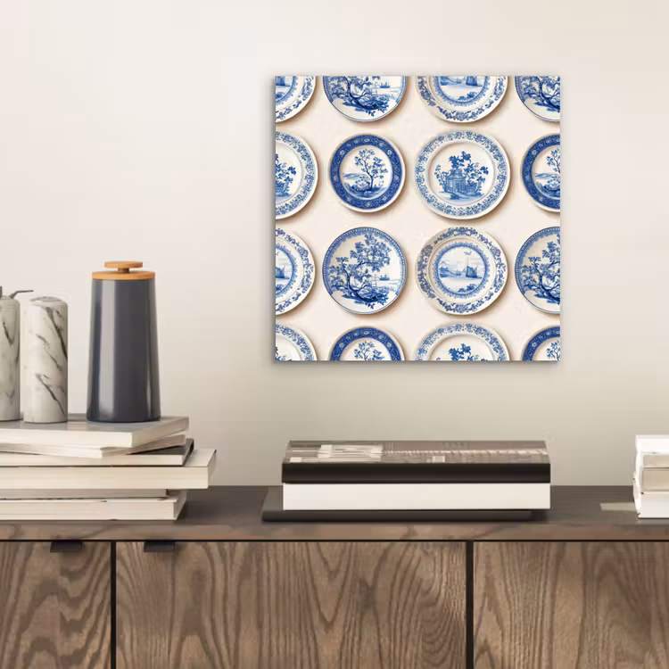 Borden - Bomen - Planten - Blauw aluminium wit klein 46 -sfeer1