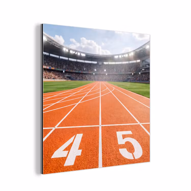 Sintelbaan - Stadion - Sport -Oranje aluminium wit klein -3d