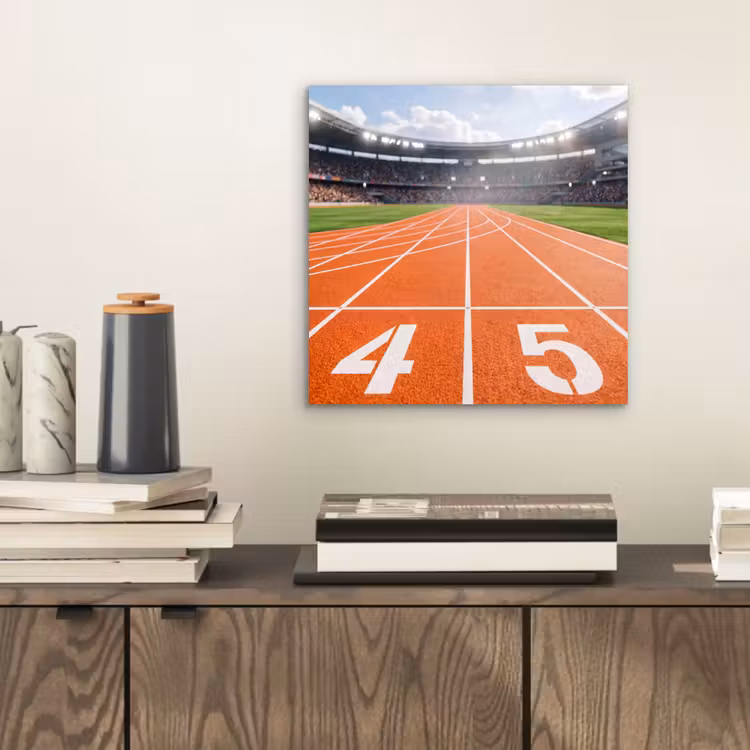 Sintelbaan - Stadion - Sport -Oranje aluminium wit klein -sfeer1