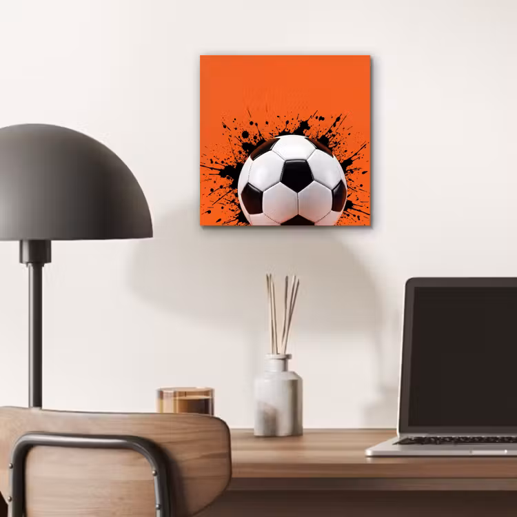 Voetbal - Verf - Sport - Oranje aluminium wit klein -sfeer5