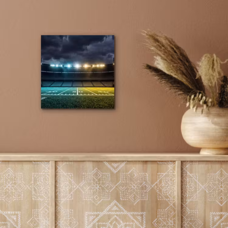 Voetbal - Stadion - Nacht - Modern aluminium wit klein -sfeer4