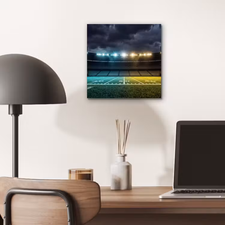 Voetbal - Stadion - Nacht - Modern aluminium wit klein -sfeer5