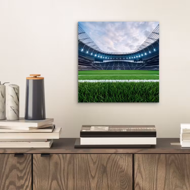 Voetbal - Stadion - Sport - Groen aluminium wit klein -sfeer1