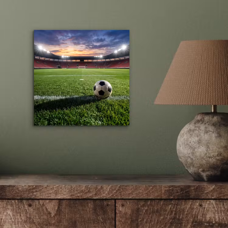 Voetbal - Stadion - Sport - Groen aluminium wit klein -sfeer2