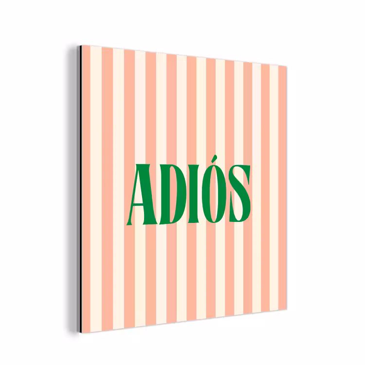 Zachtroze - Groen - Strepen - Adiós aluminium wit klein -3d