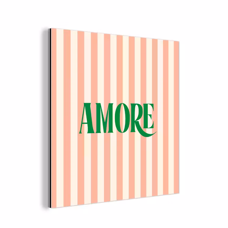Zachtroze - Groen- Strepen - Amore aluminium wit klein -3d