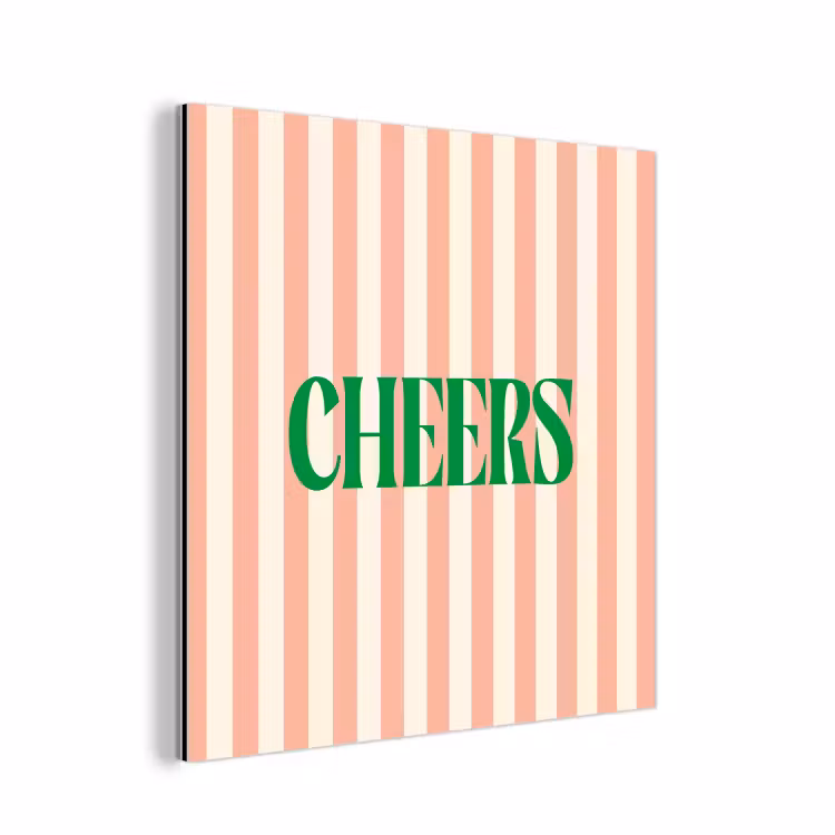 Zachtroze - Groen - Strepen - Cheers aluminium wit klein -3d