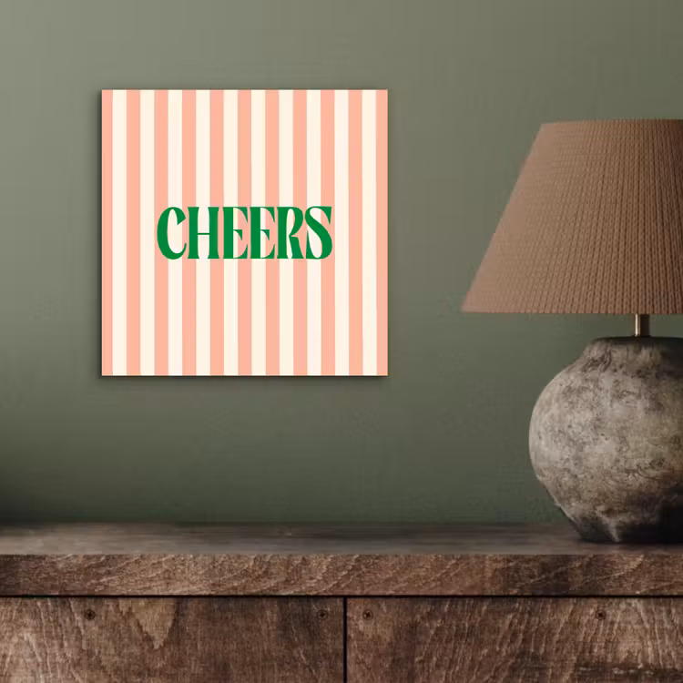 Zachtroze - Groen - Strepen - Cheers aluminium wit klein -sfeer2