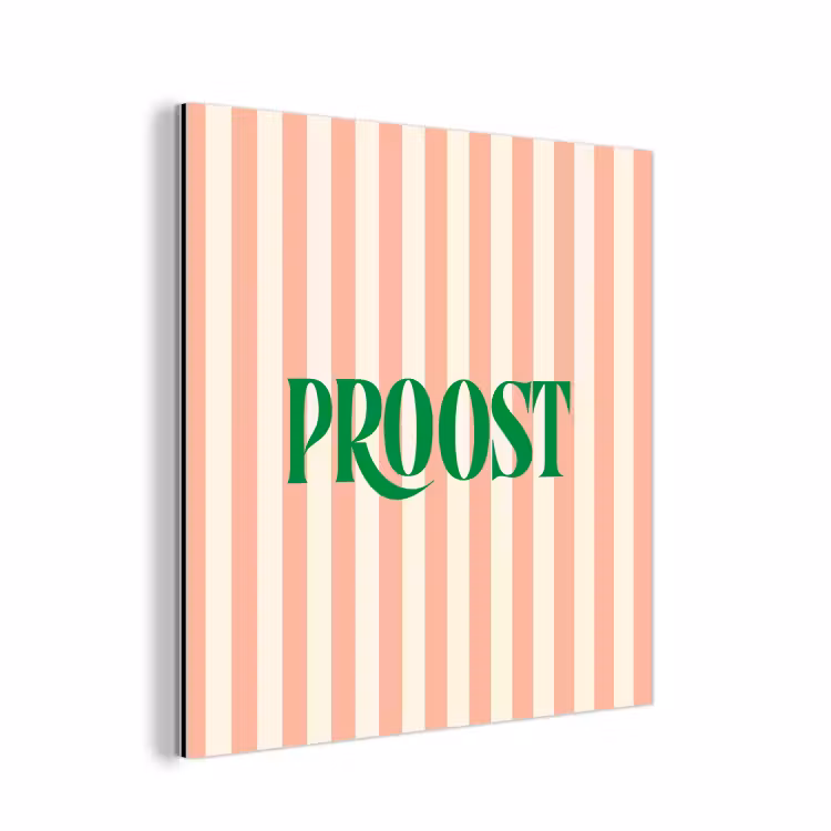 Zachtroze - Groen - Strepen - Proost aluminium wit klein -3d