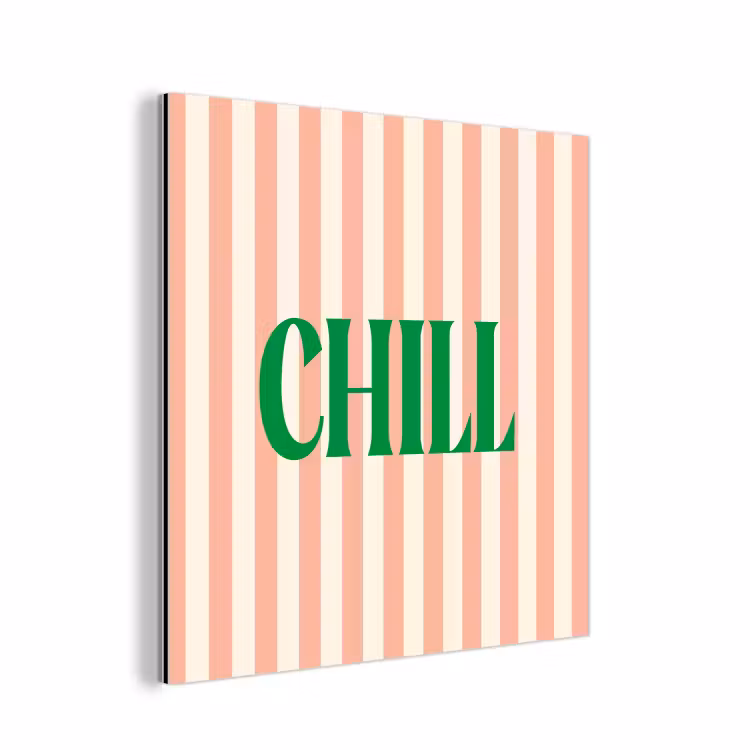 Zachtroze - Groen - Strepen - Chill aluminium wit klein -3d