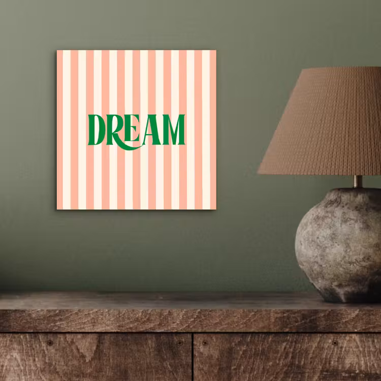 Zachtroze - Groen - Strepen - Dream aluminium wit klein -sfeer2