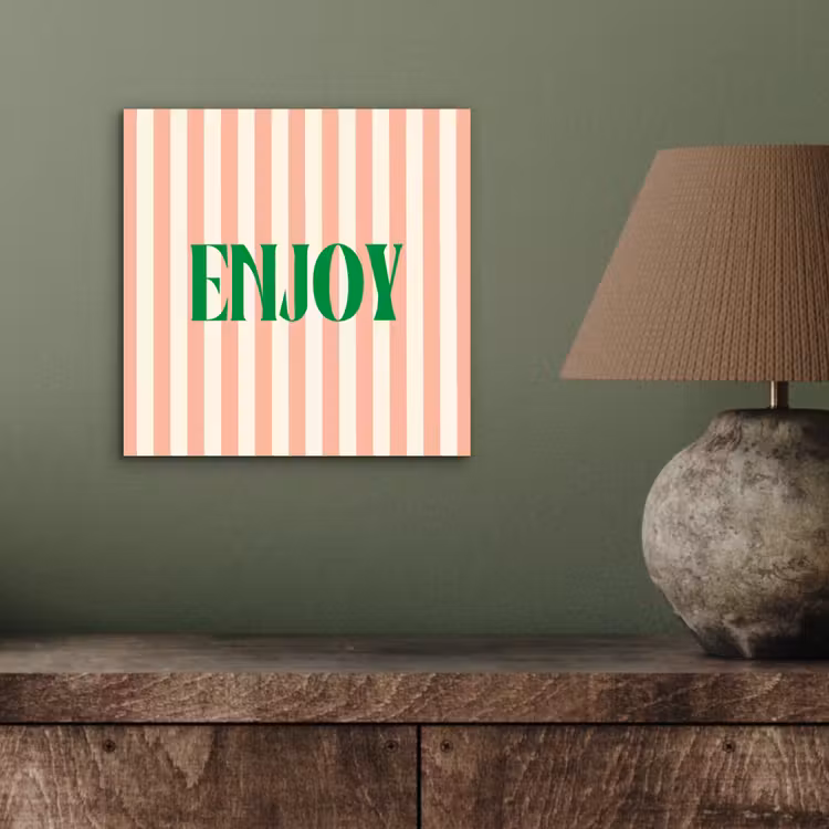 Zachtroze - Groen - Strepen - Enoy aluminium wit klein -sfeer2