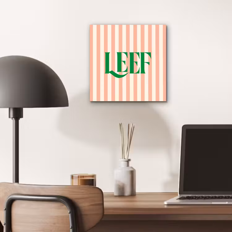 Zachtroze - Groen - Strepen - Leef aluminium wit klein -sfeer5