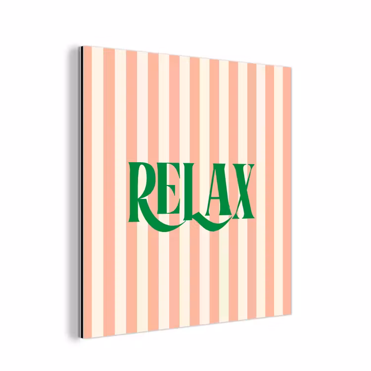 Zachtroze - Groen - Strepen - Relax aluminium wit klein -3d