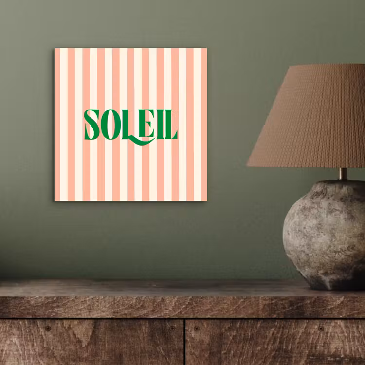Zachtroze - Groen - Strepen - Soleil aluminium wit klein -sfeer2