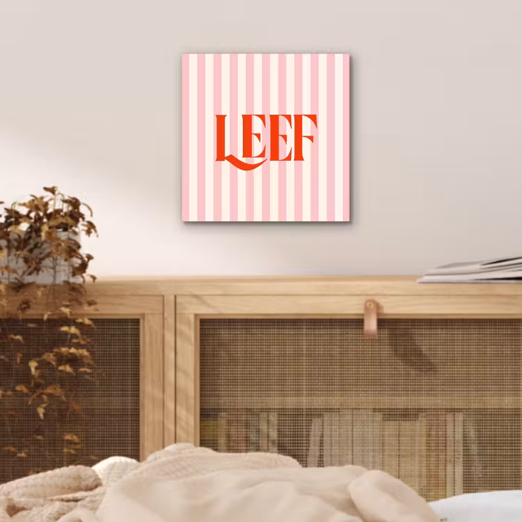 Zachtroze - Rood - Strepen - Leef aluminium wit klein -sfeer3