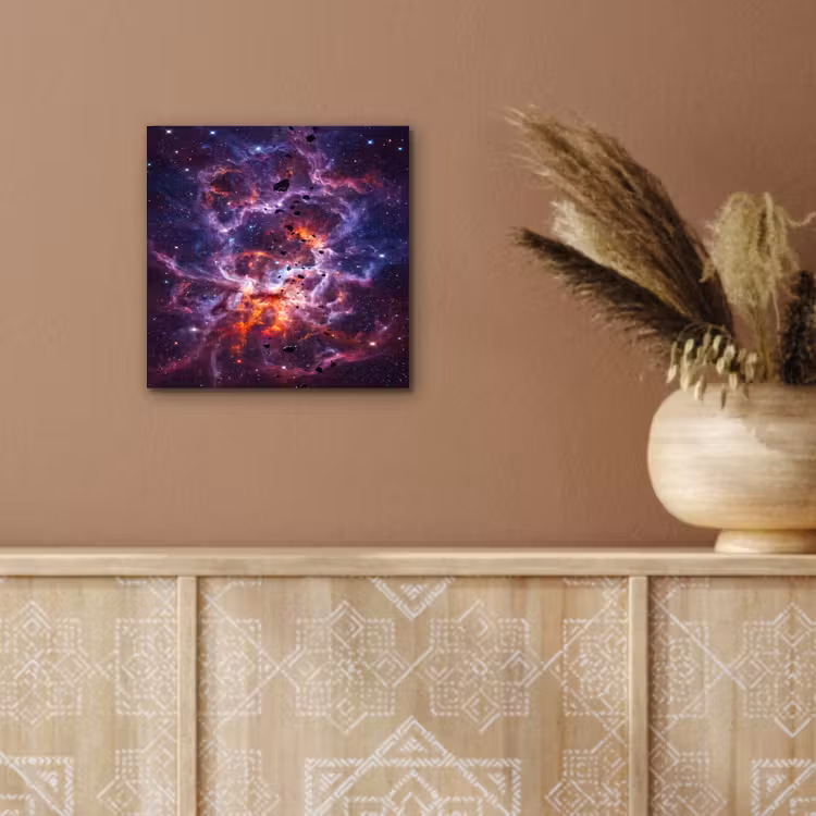 Space - Stars - Abstract - Colorful aluminium wit klein -sfeer4