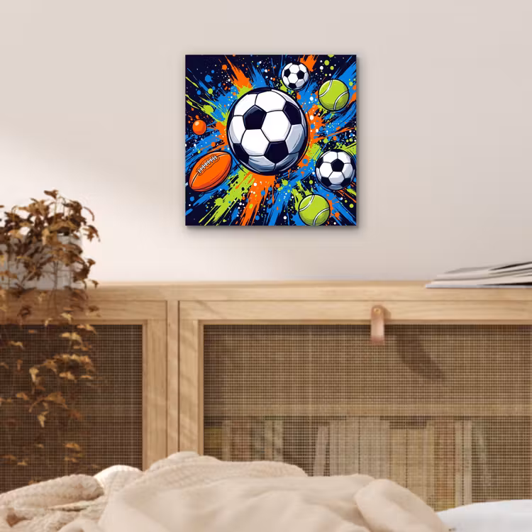Sport - Ballen - Kleurrijk aluminium wit klein -sfeer3