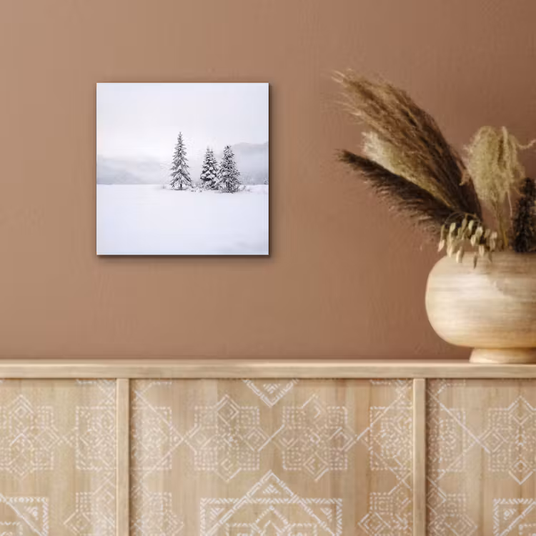 Fijnsparren - Sneeuw - Winter - Landschap - Stilte aluminium wit klein -sfeer4