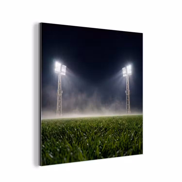 Stadion - Lichtmast - Sport - Nacht aluminium wit klein -3d