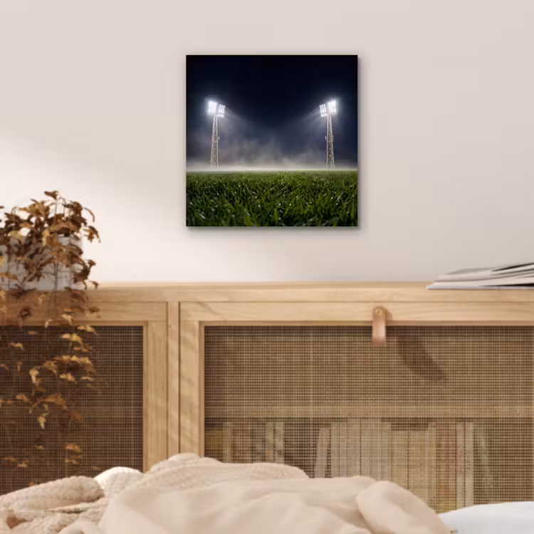 Stadion - Lichtmast - Sport - Nacht aluminium wit klein -sfeer3
