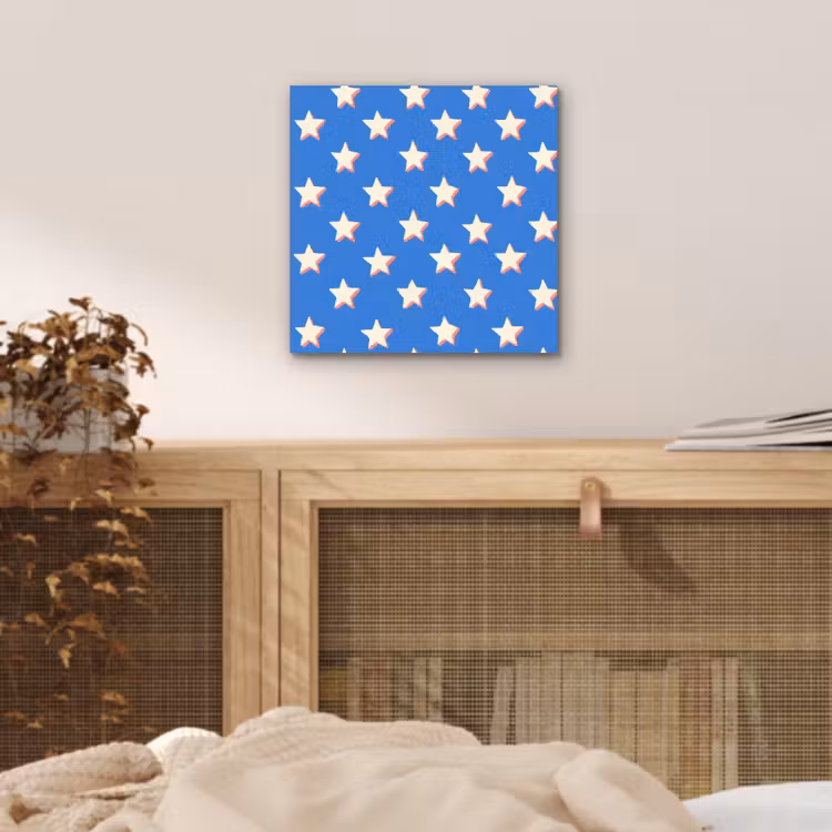 Sterren - Patroon - Blauw aluminium wit klein 46 -sfeer3