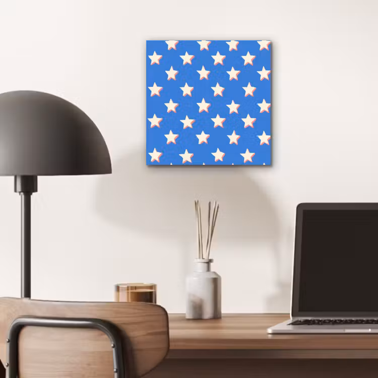 Sterren - Patroon - Blauw aluminium wit klein 46 -sfeer5
