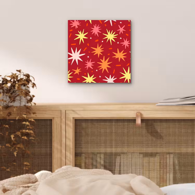 Sterren - Speels - Rood aluminium wit klein 46 -sfeer3