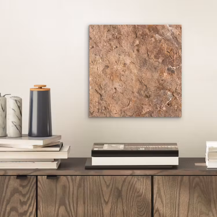 Steen - Natuur - Textuur - Abstract - Bruin aluminium wit klein -sfeer1