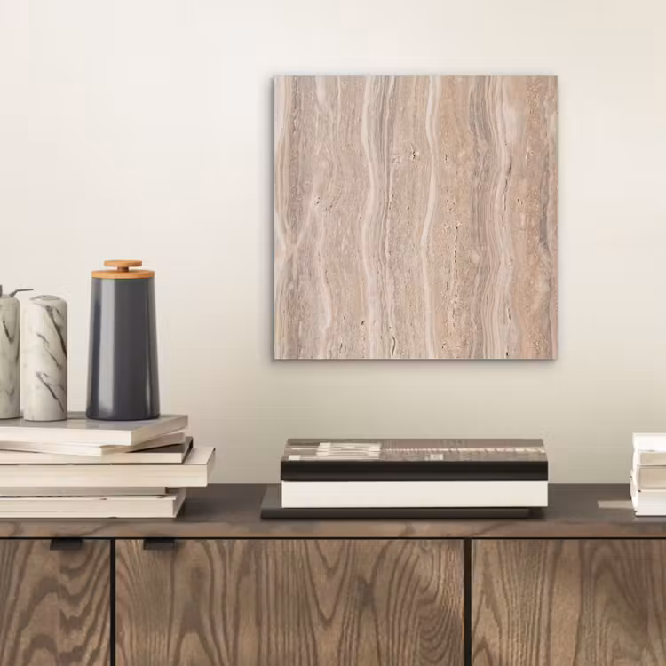 Steen - Patroon - Textuur - Natuurlijk - Beige aluminium wit klein -sfeer1