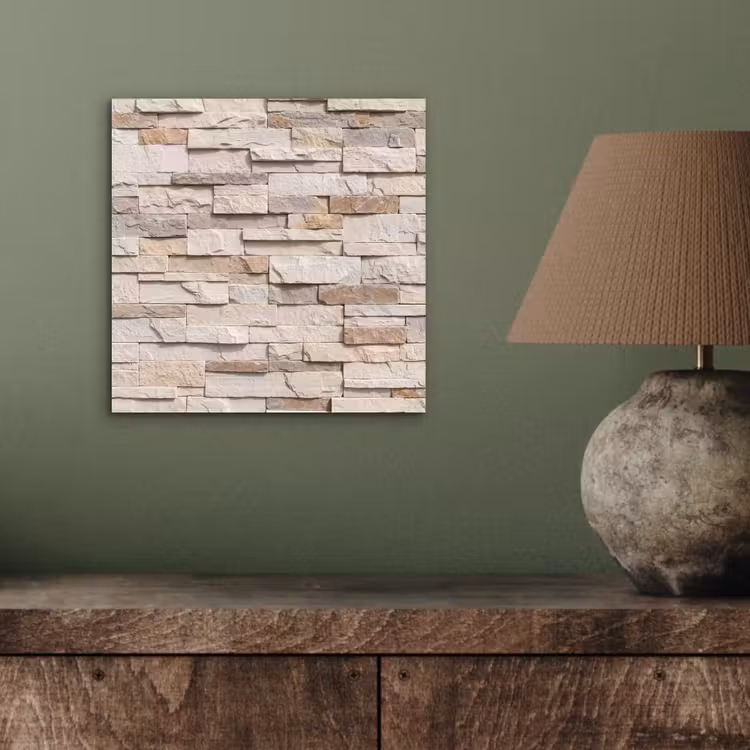 Steen - Muur - Textuur - Rustiek - Beige aluminium wit klein -sfeer2