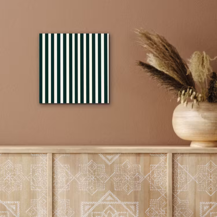 Strepen - Klassiek - Groen aluminium wit klein 46 -sfeer4