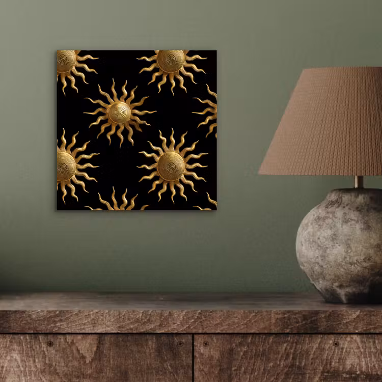 Zon - Patroon - Luxe - Goud - Zwart aluminium wit klein 46 -sfeer2