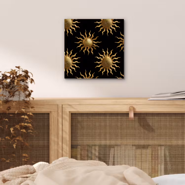 Zon - Patroon - Luxe - Goud - Zwart aluminium wit klein 46 -sfeer3