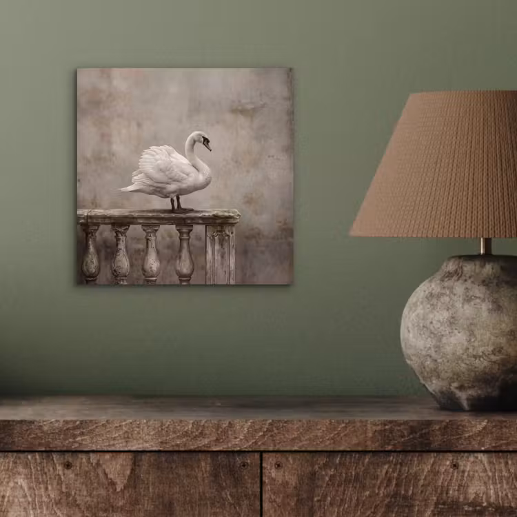 Zwaan - Elegant - Dieren - Wit aluminium wit klein -sfeer2