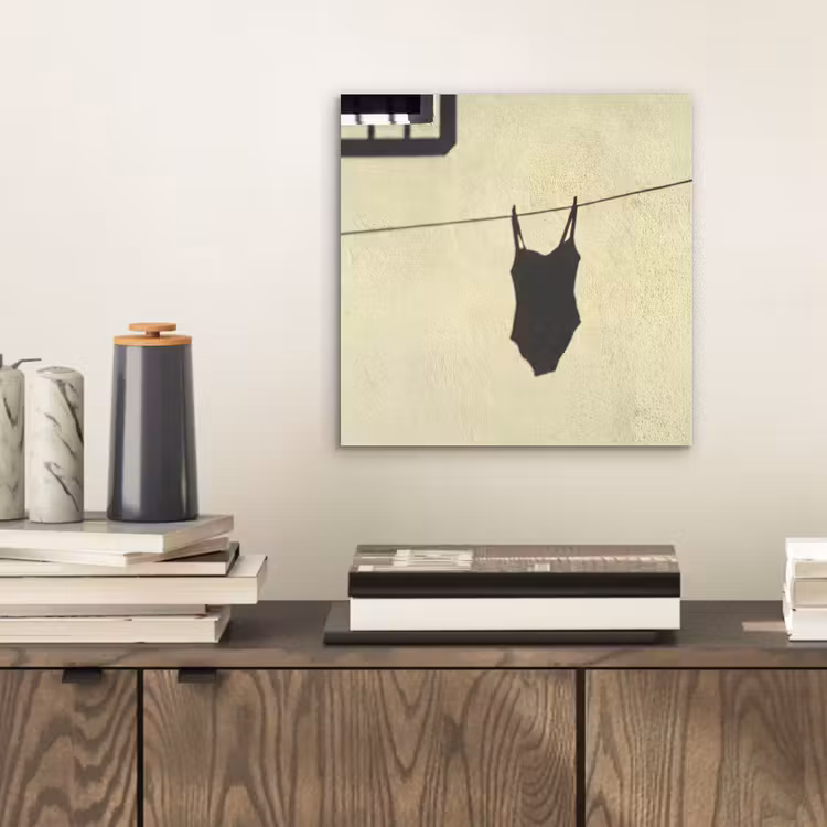 Badpak - Schaduw - Muur - Zomer - Minimalistisch aluminium wit klein -sfeer1