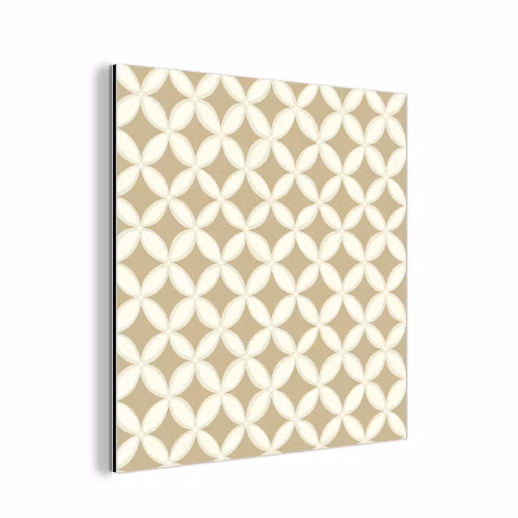 Symmetrisch - Motief - Beige aluminium wit klein 46 -3d