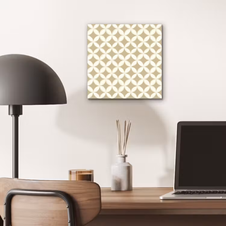 Symmetrisch - Motief - Beige aluminium wit klein 46 -sfeer5