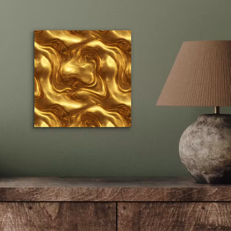 Textuur - Vloeibaar - Organisch - Goud aluminium wit klein 46 -sfeer2