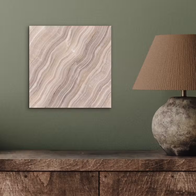 Textuur - Golvend - Abstract - Modern - Beige aluminium wit klein -sfeer2