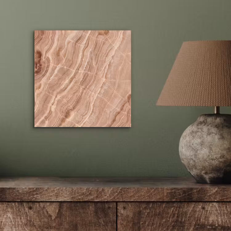 Textuur - Golvend - Abstract - Warm - Bruin aluminium wit klein -sfeer2