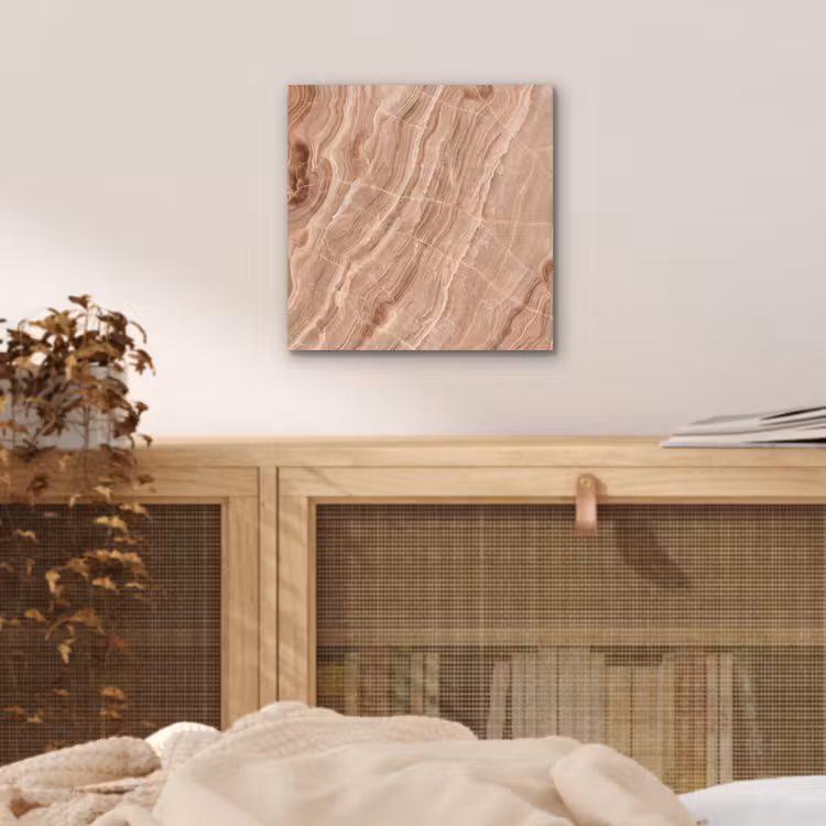 Textuur - Golvend - Abstract - Warm - Bruin aluminium wit klein -sfeer3