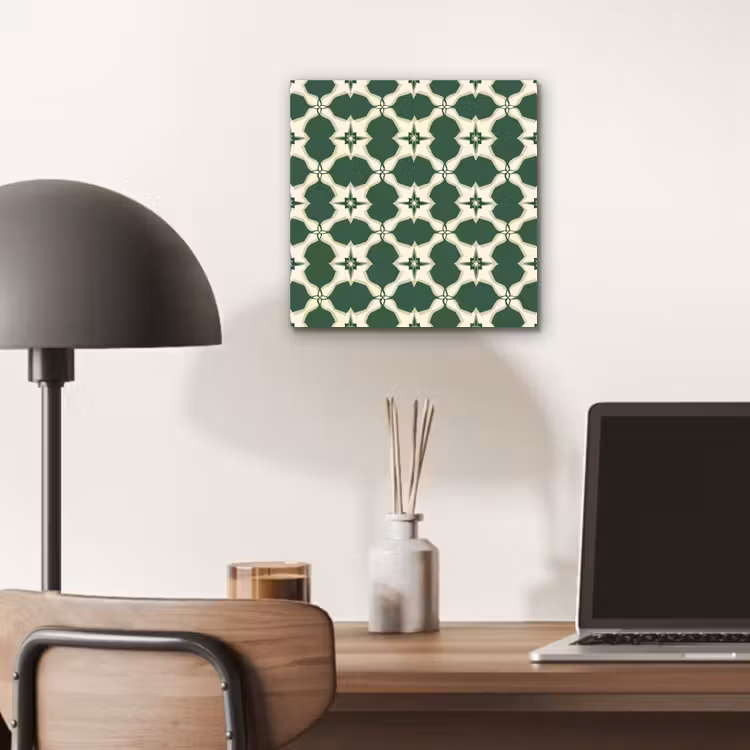 Tegel - Klassiek - Groen aluminium wit klein 46 -sfeer5