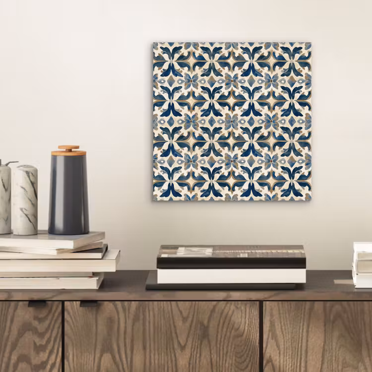 Tegel - Patroon - Blauw - Beige aluminium wit klein 46 -sfeer1