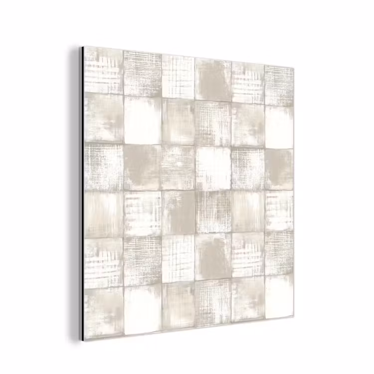 Tegel - Patroon - Verweerd aluminium wit klein 46 -3d