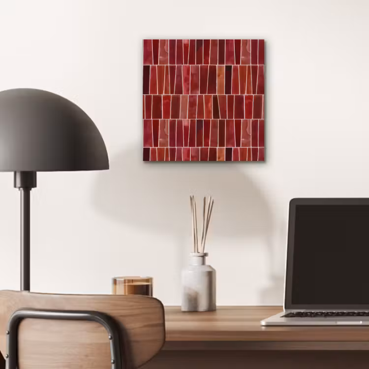 Tegels - Modern - Structuur - Dieprood aluminium wit klein 46 -sfeer5