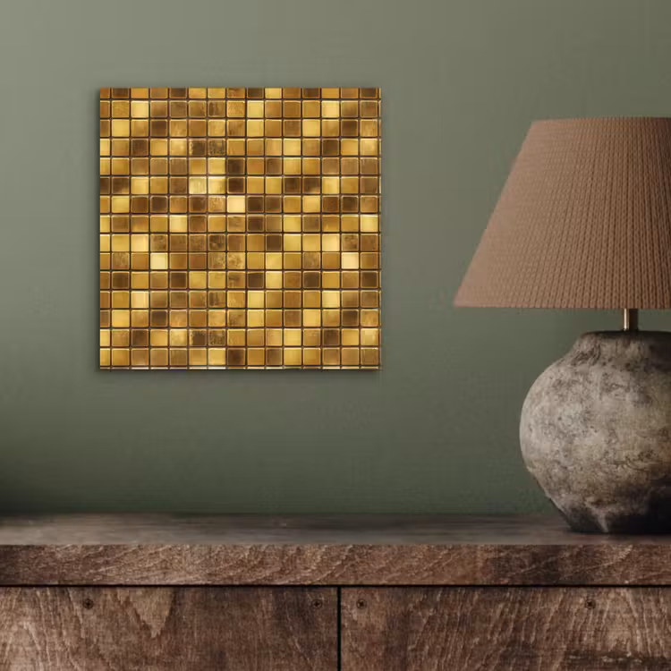 Tegels - Mozaïek - Luxe - Warm Goud aluminium wit klein 46 -sfeer2